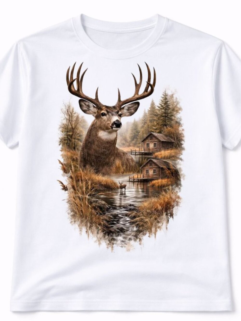 Deer Western Graphic T Shirt Trendy Boutique Style Tee Mens Gifts White Tops